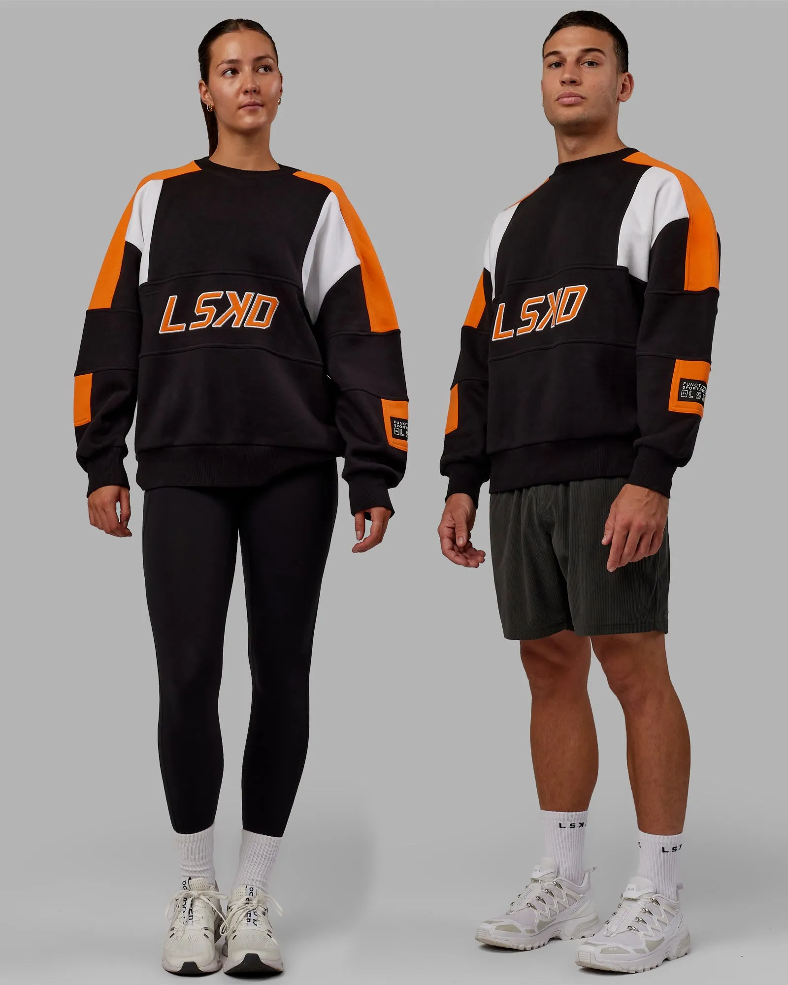 Slam Sweater Oversize - Black-Ultra Orange
