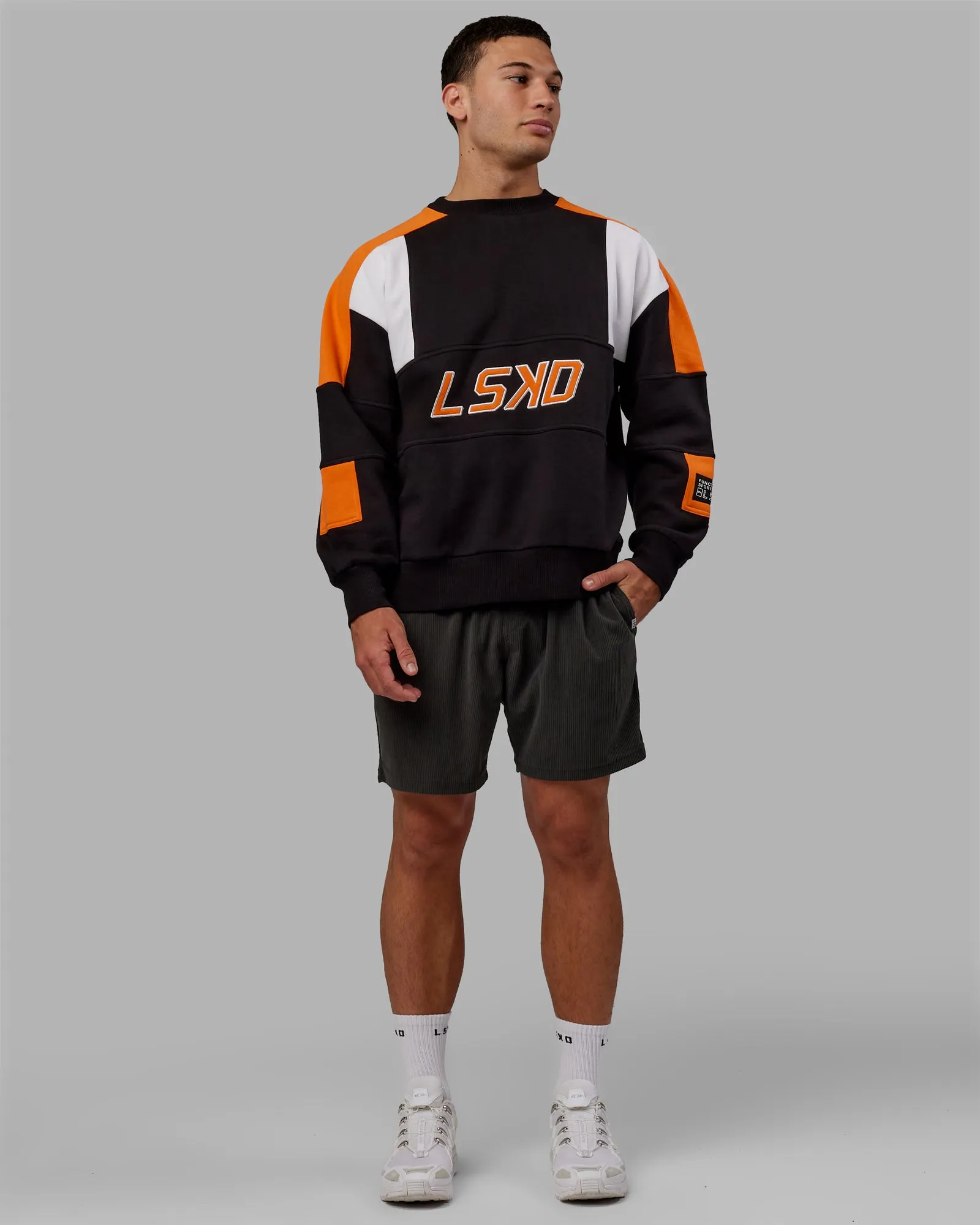 Slam Sweater Oversize - Black-Ultra Orange