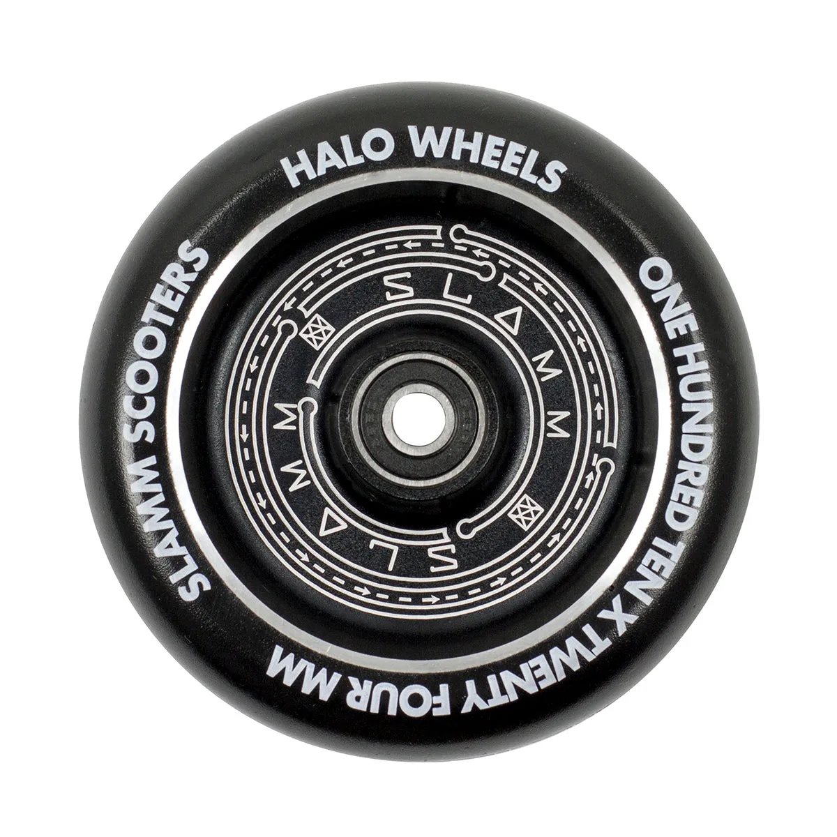 Slamm 110mm Halo Deep Dish Scooter Wheel - Black