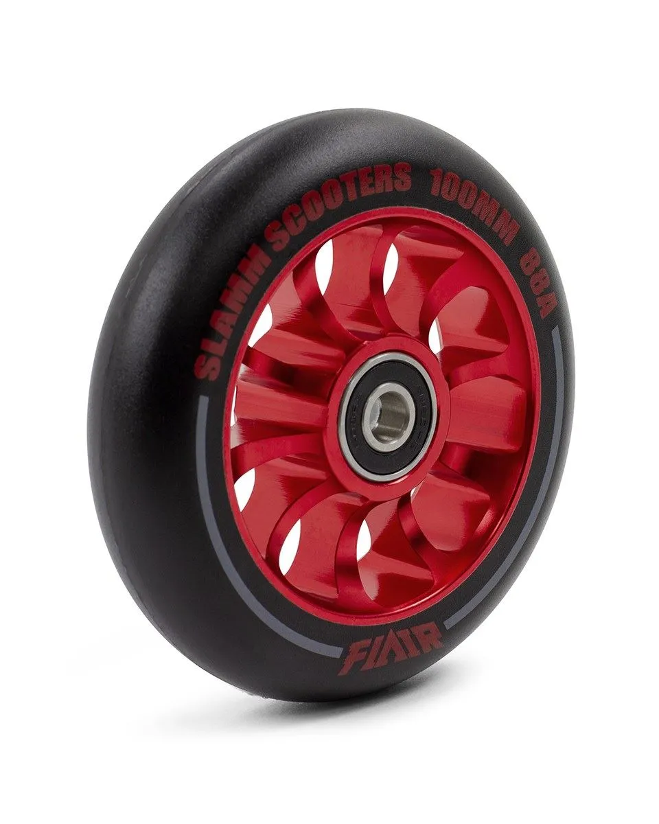 Slamm Scooter 100mm Flair 2.0 Scooter Wheels - Red