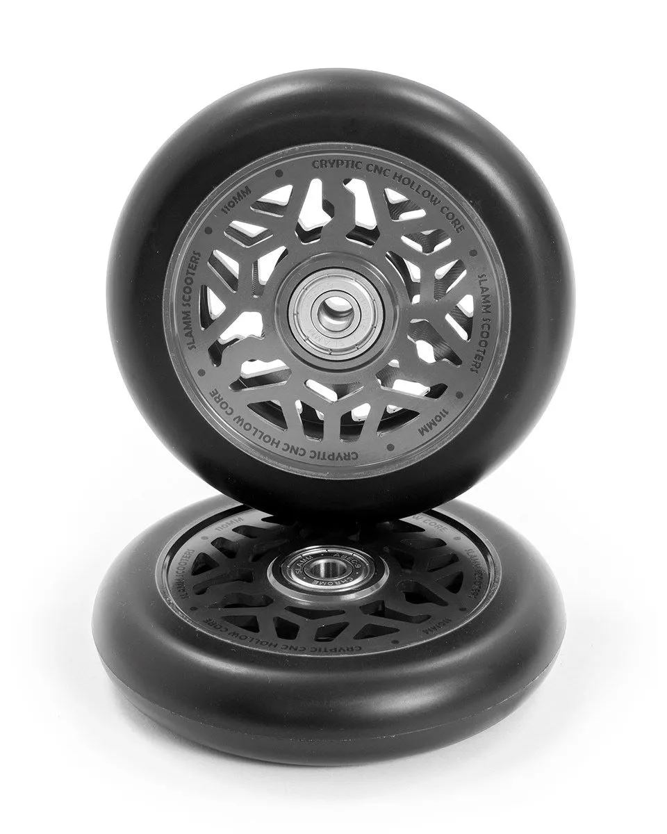 Slamm Scooter 110mm Cryptic Hollow Core Scooter Wheels - Titanium