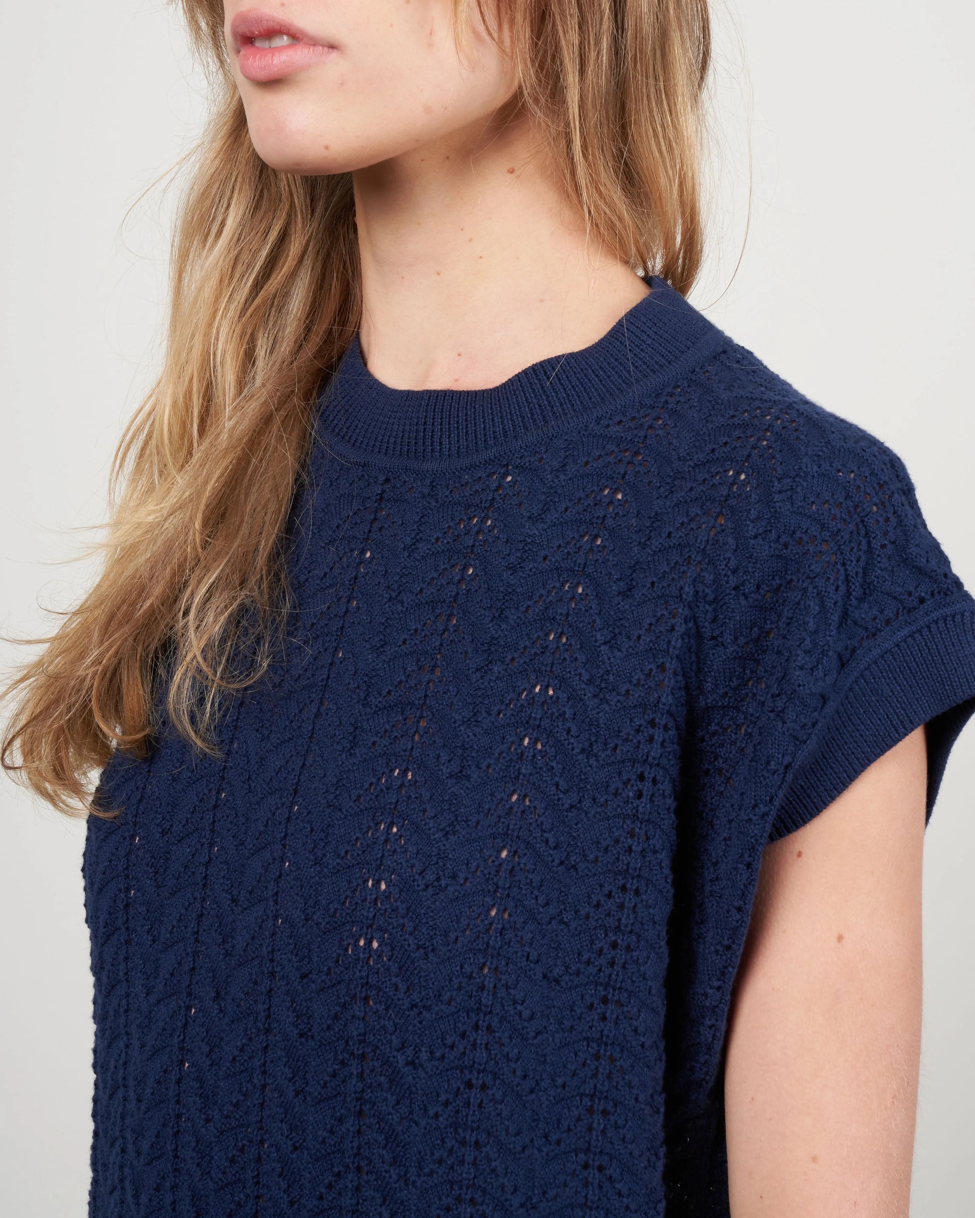 sleeveless dress - navy