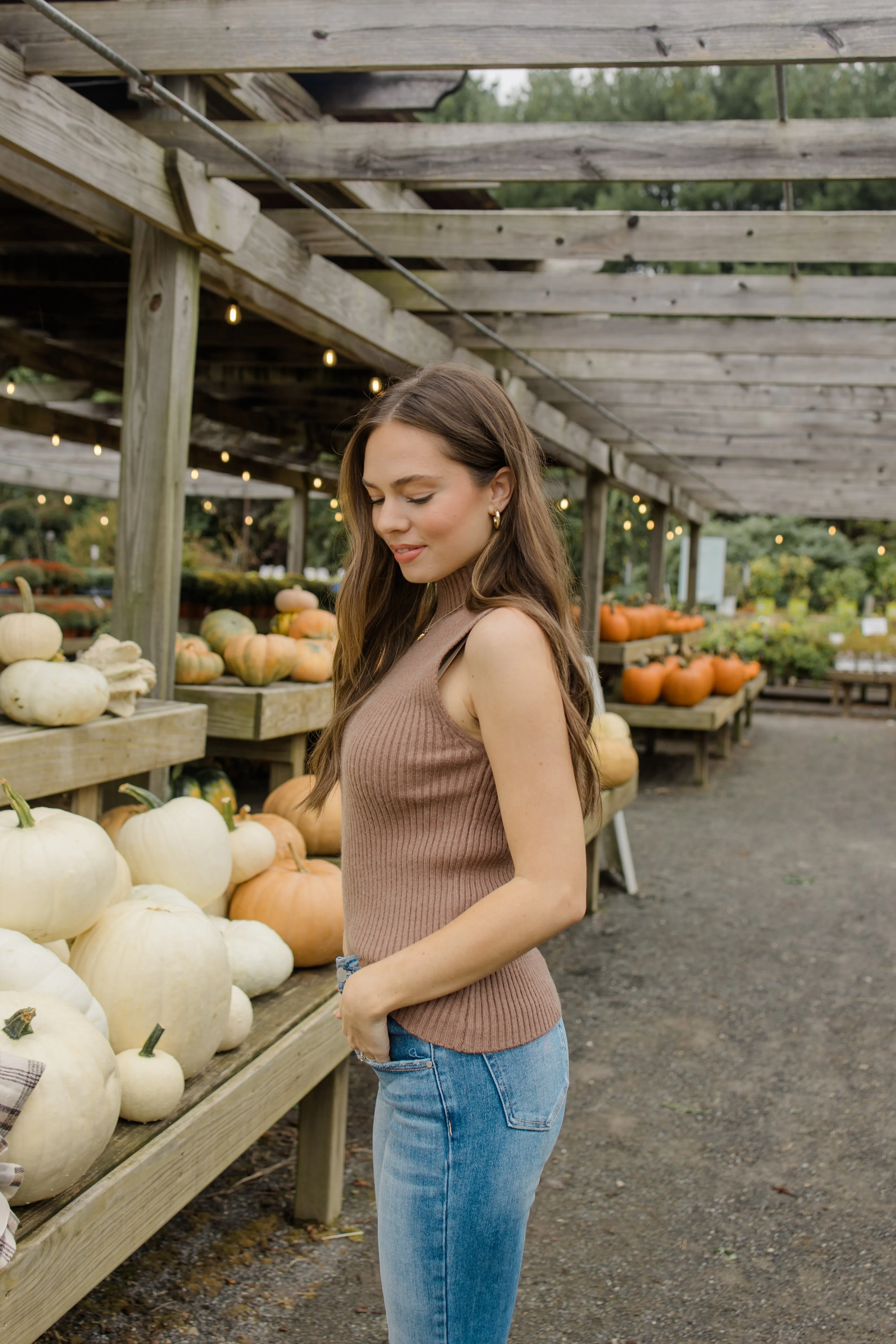 Sleeveless Ribbed Sweater