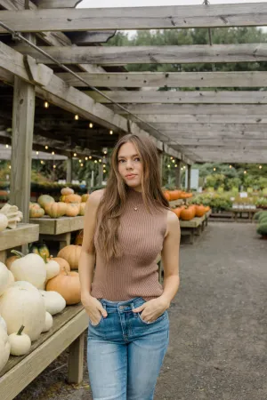 Sleeveless Ribbed Sweater