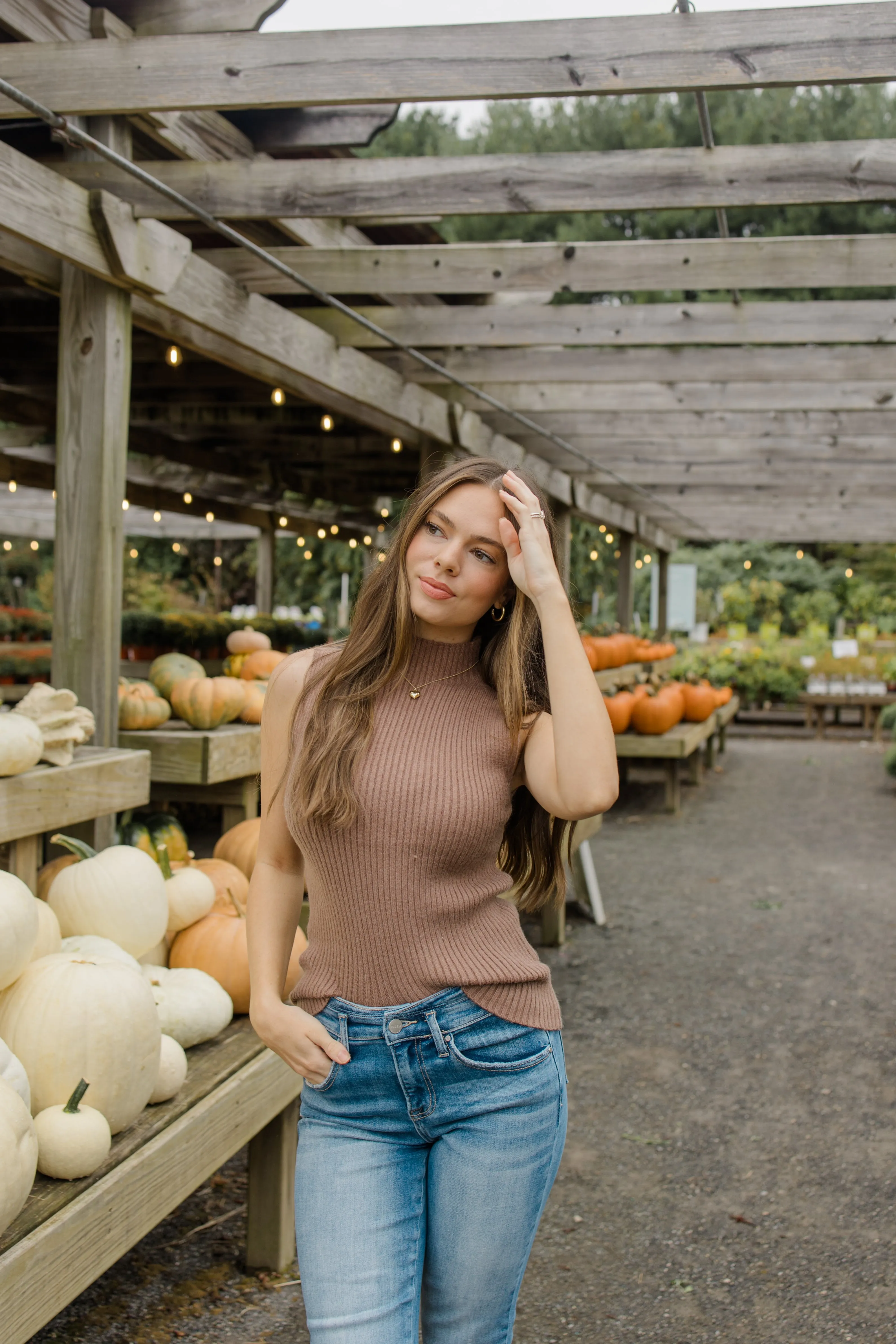 Sleeveless Ribbed Sweater