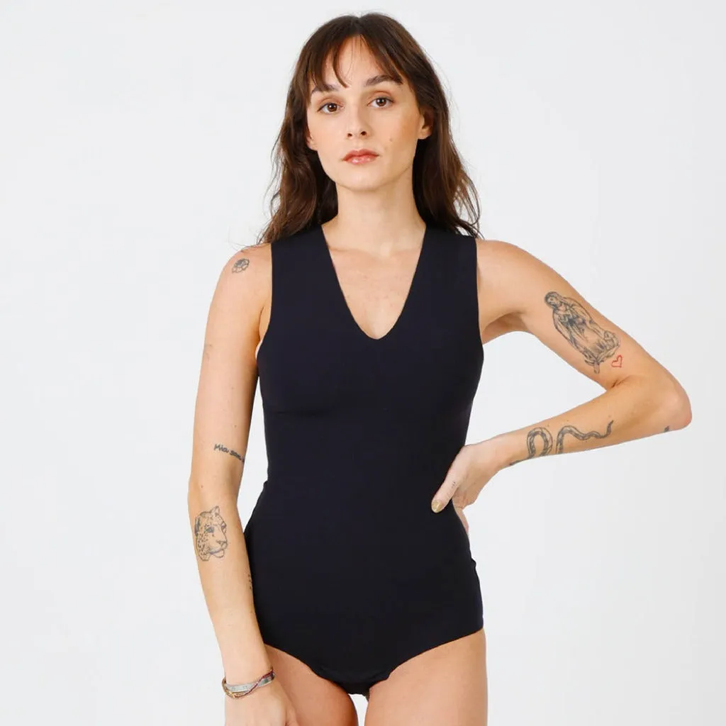 Sleeveless V-Neck Bodysuit