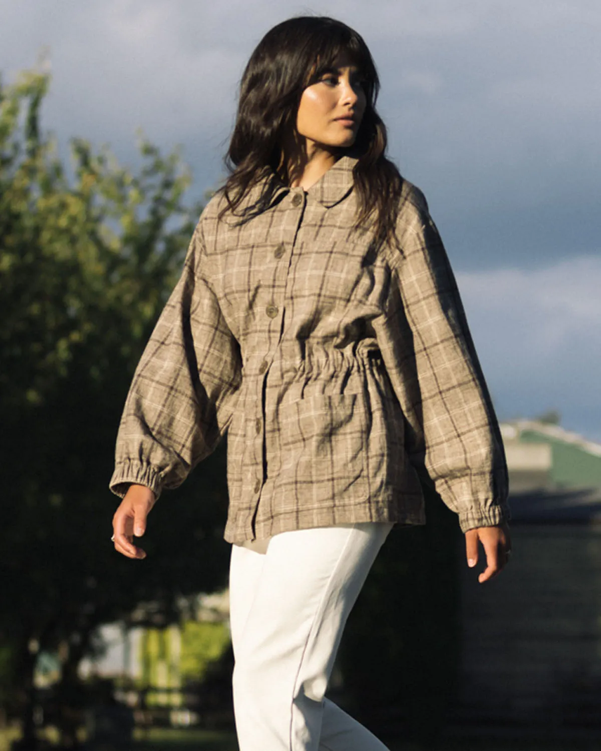 Sóller Jacket | Brown Plaid