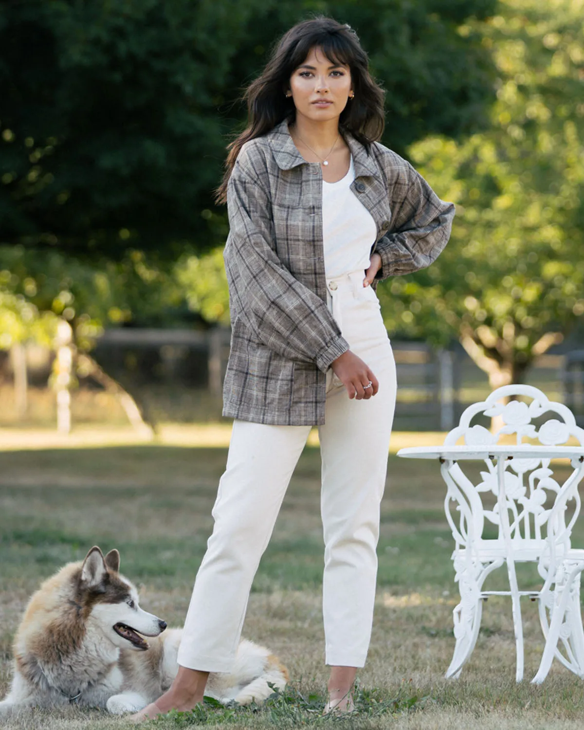 Sóller Jacket | Brown Plaid