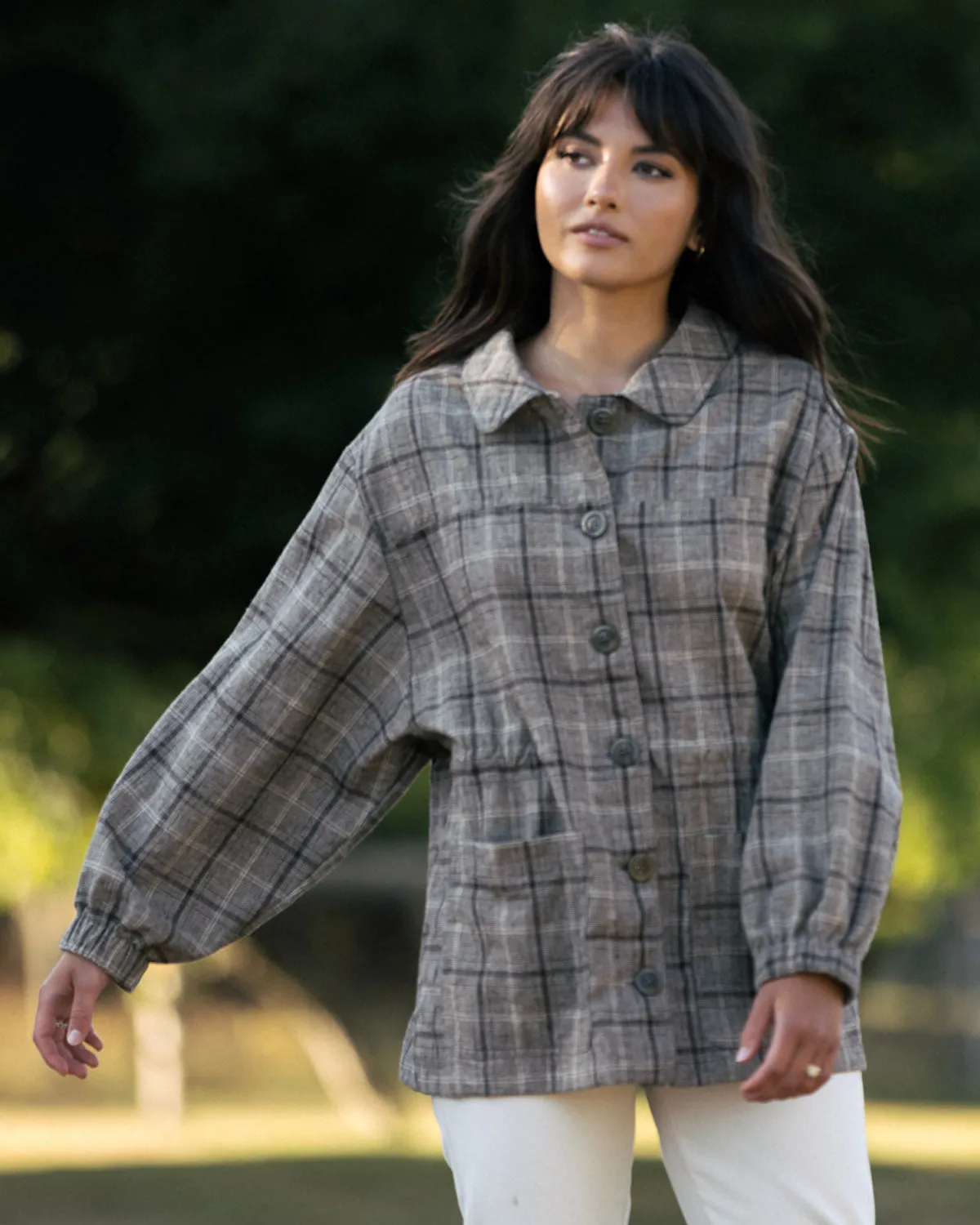Sóller Jacket | Brown Plaid