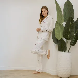 Small Hearts on Poplin Women's PJ Set