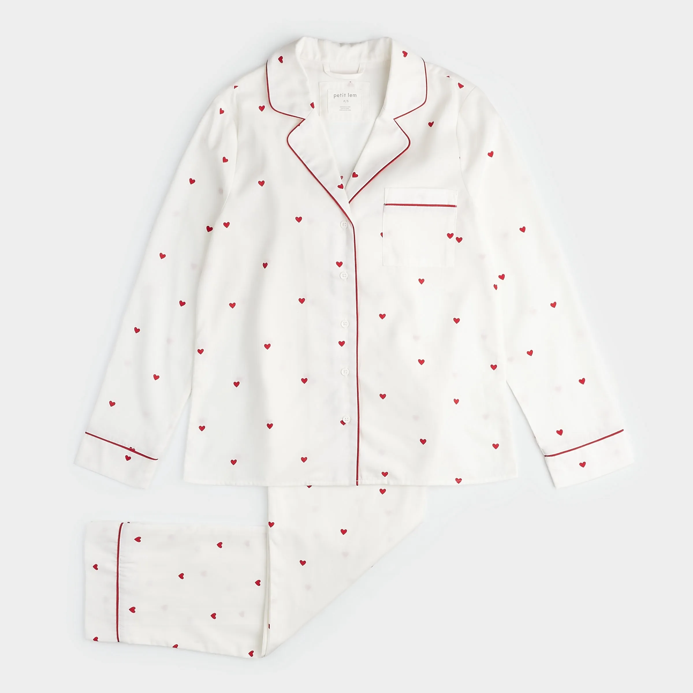 Small Hearts on Poplin Women's PJ Set