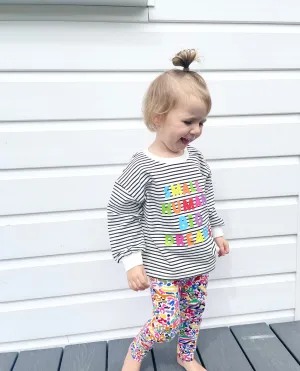 Small Human big dreams Striped Slouch kids Sweater