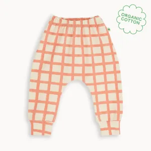 Softie - Terracotta Checker Jersey Baby & Kids Hareem Pant