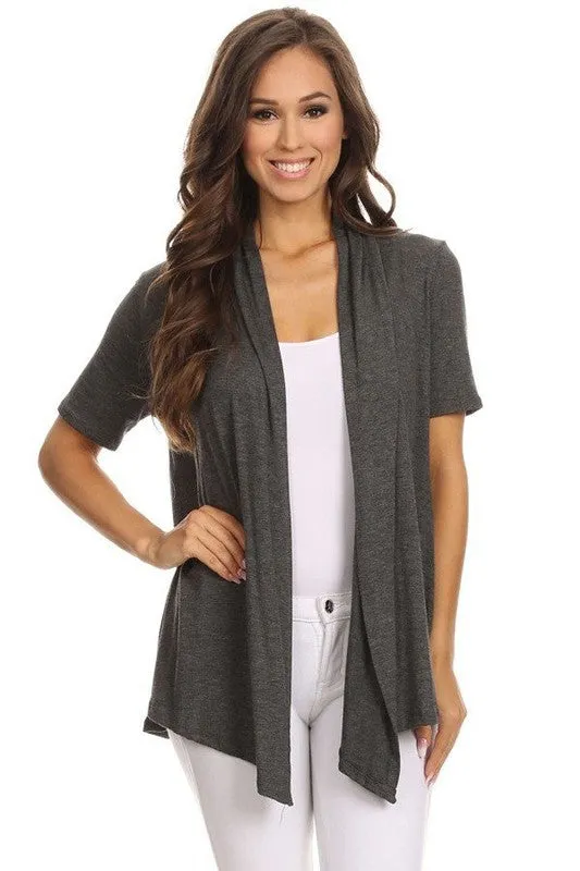 Solid Loose Fit Cardigan