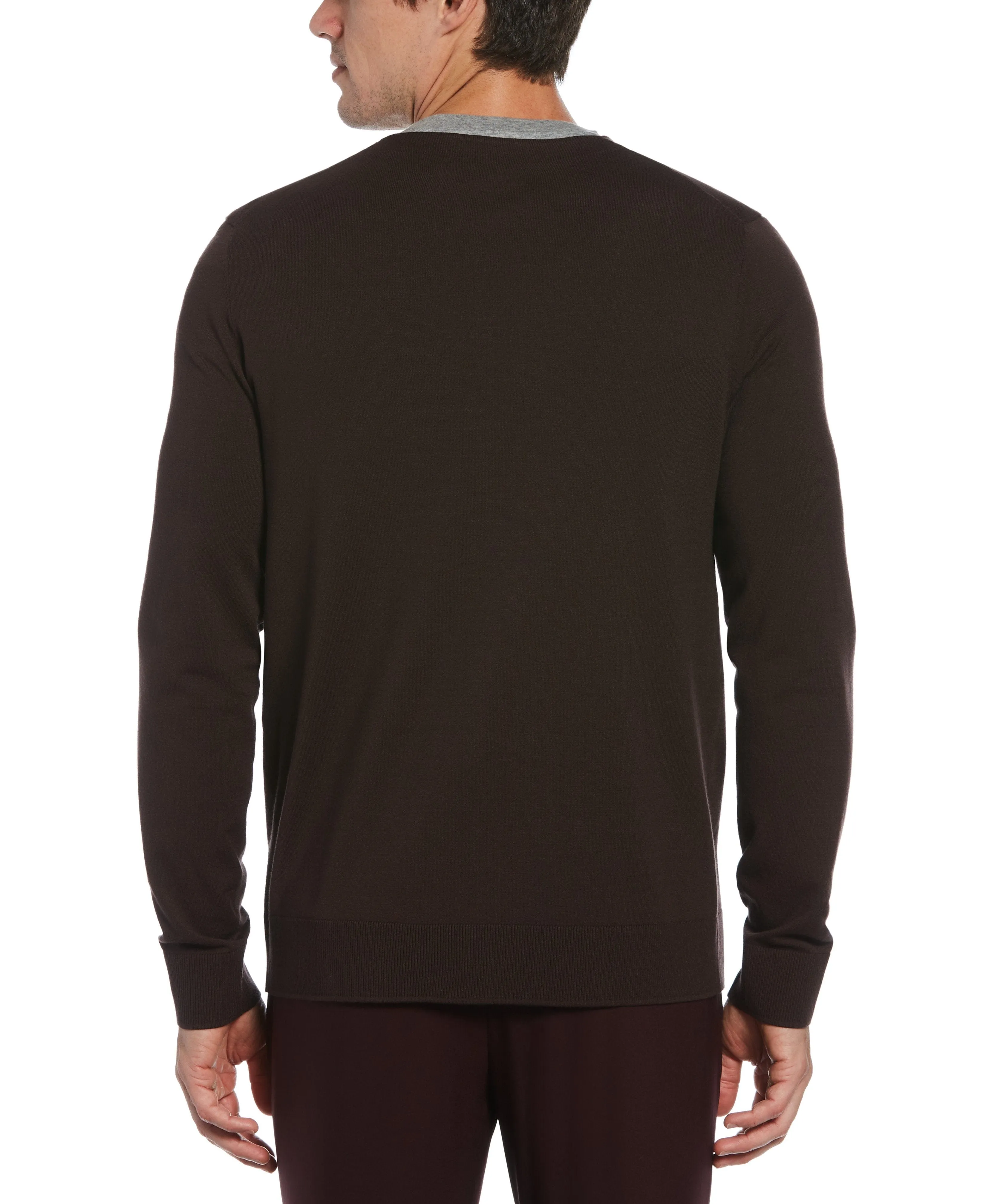 Solid Tech Knit Cardigan Sweater