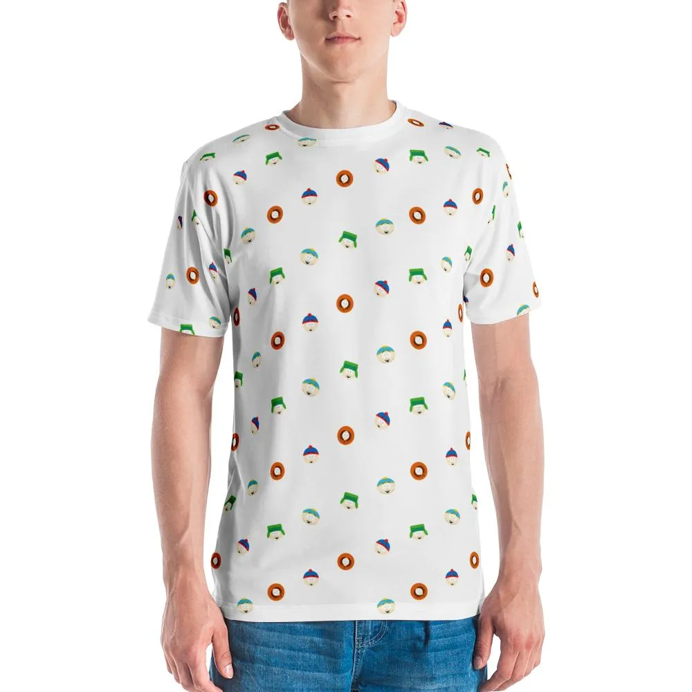 South Park Character Faces Adult All-Over Print T-Shirt