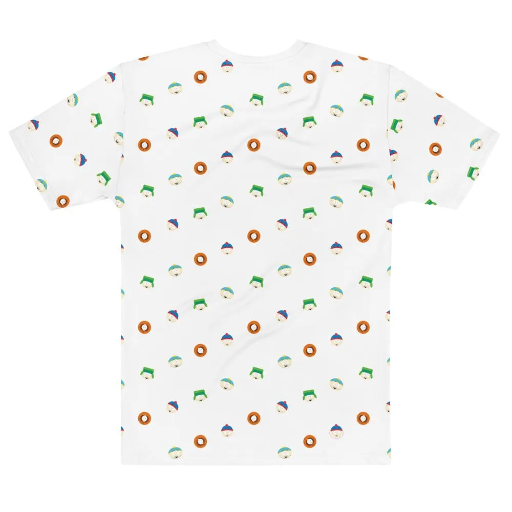 South Park Character Faces Adult All-Over Print T-Shirt