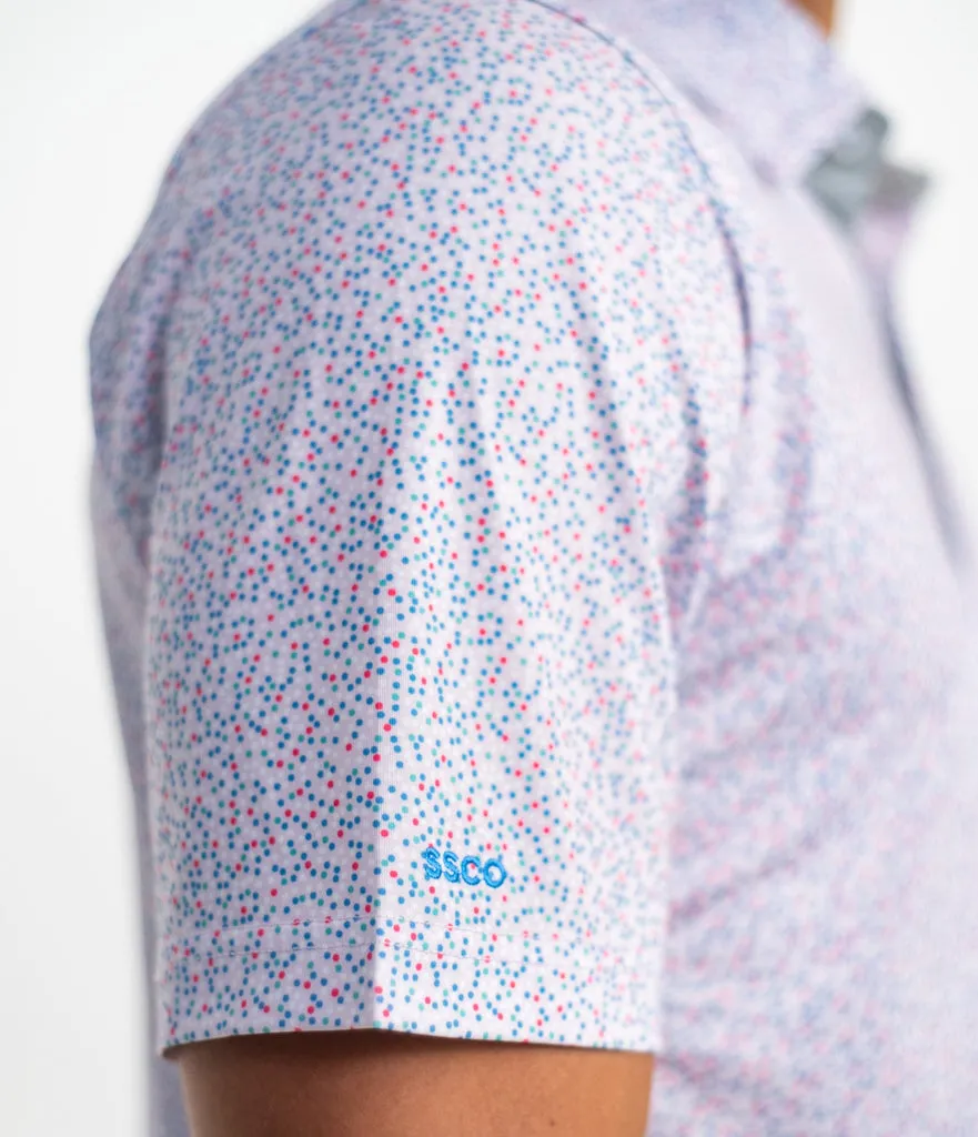 Southern Shirt Confetti Printed Polo - Confetti