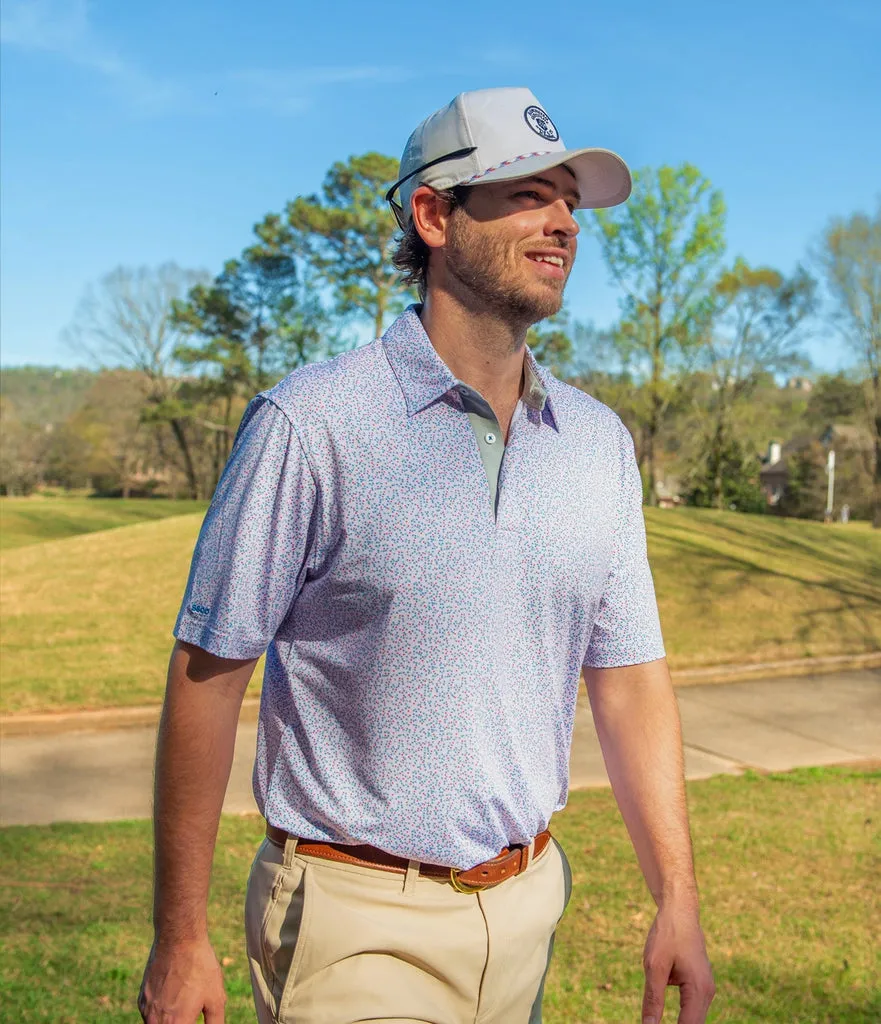Southern Shirt Confetti Printed Polo - Confetti