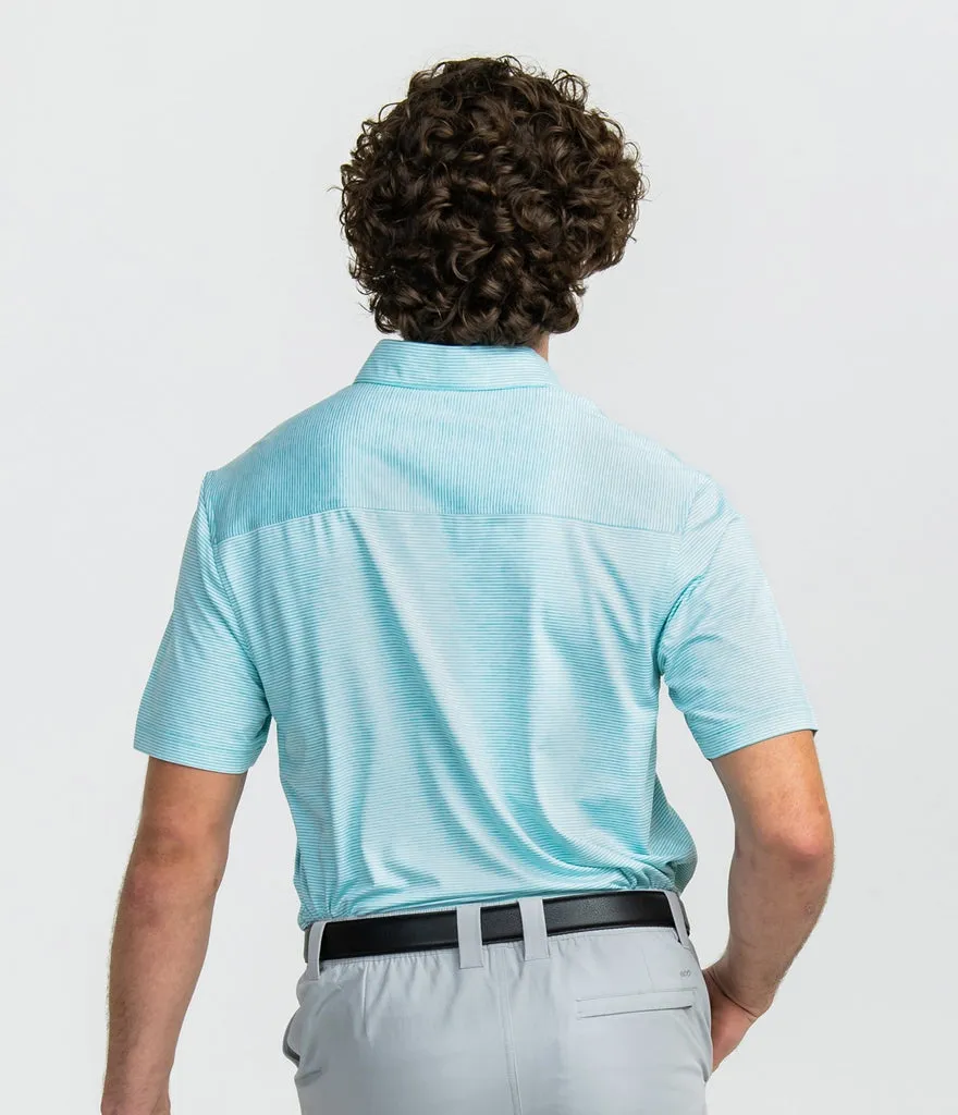 Southern Shirt Heather Madison Stripe Polo - Bermuda