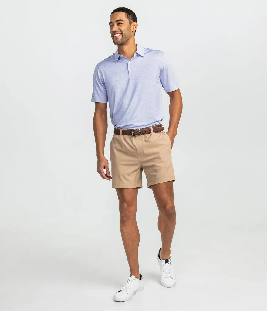 Southern Shirt Heather Madison Stripe Polo - Iris