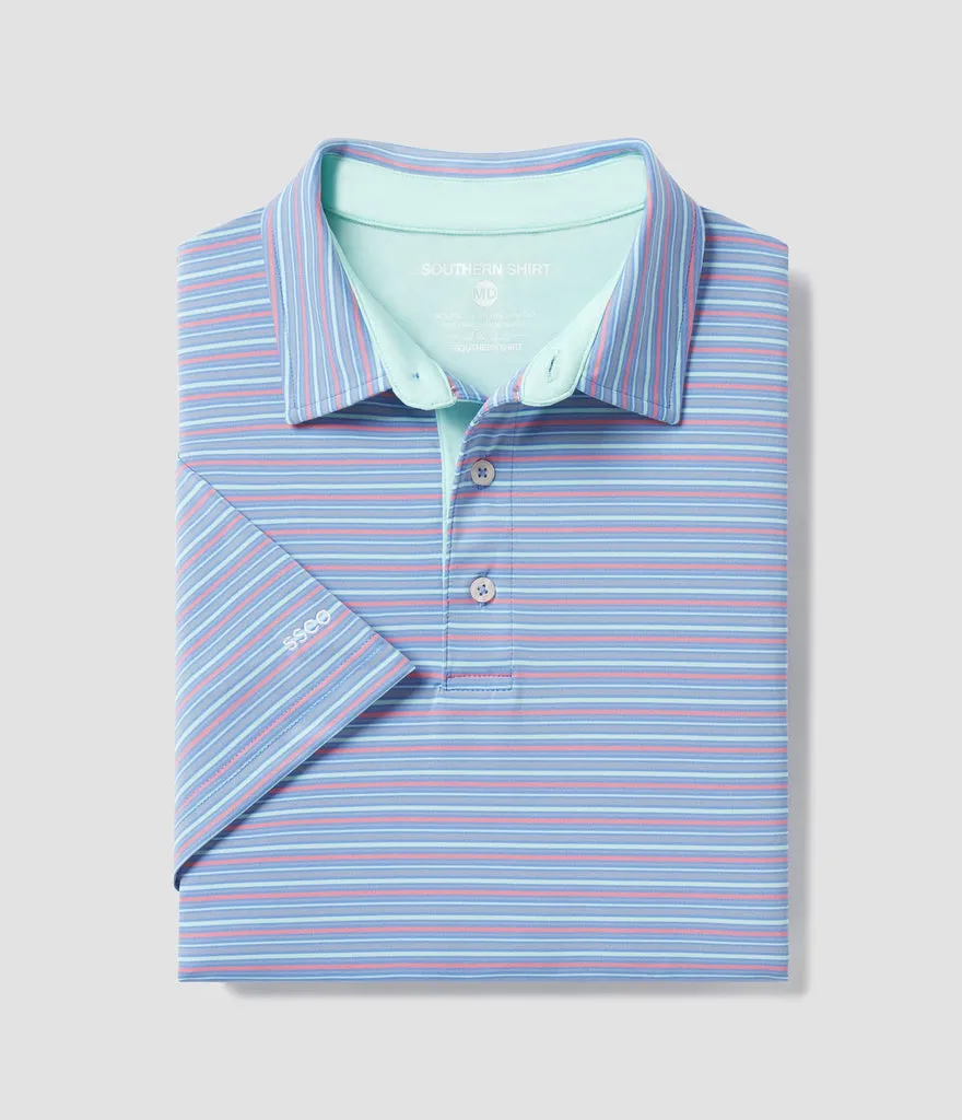 Southern Shirt Sawgrass Stripe Polo - Channel Marker
