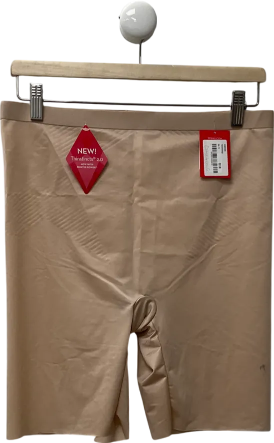 Spanx Beige Seamless Medium Control High Waist Shorts - Champagne UK XL