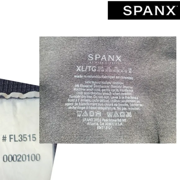 SPANX Black Seamless Compression Leggings Womens Pants Size XL