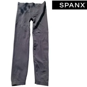 SPANX Black Seamless Compression Leggings Womens Pants Size XL