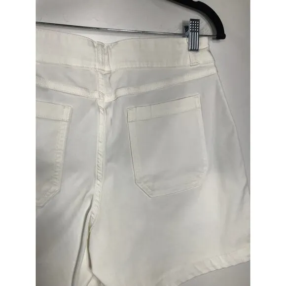 Spanx Stretch Twill Shorts White Preppy Resort Wear Vacation Summer Small 4 / 6
