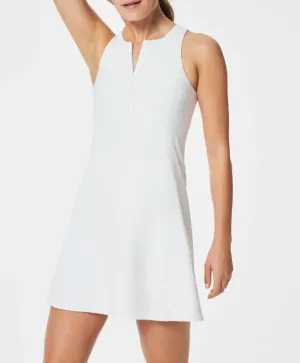 Spanx The Get Moving Zip Front Easy Access Dress - Vivid White