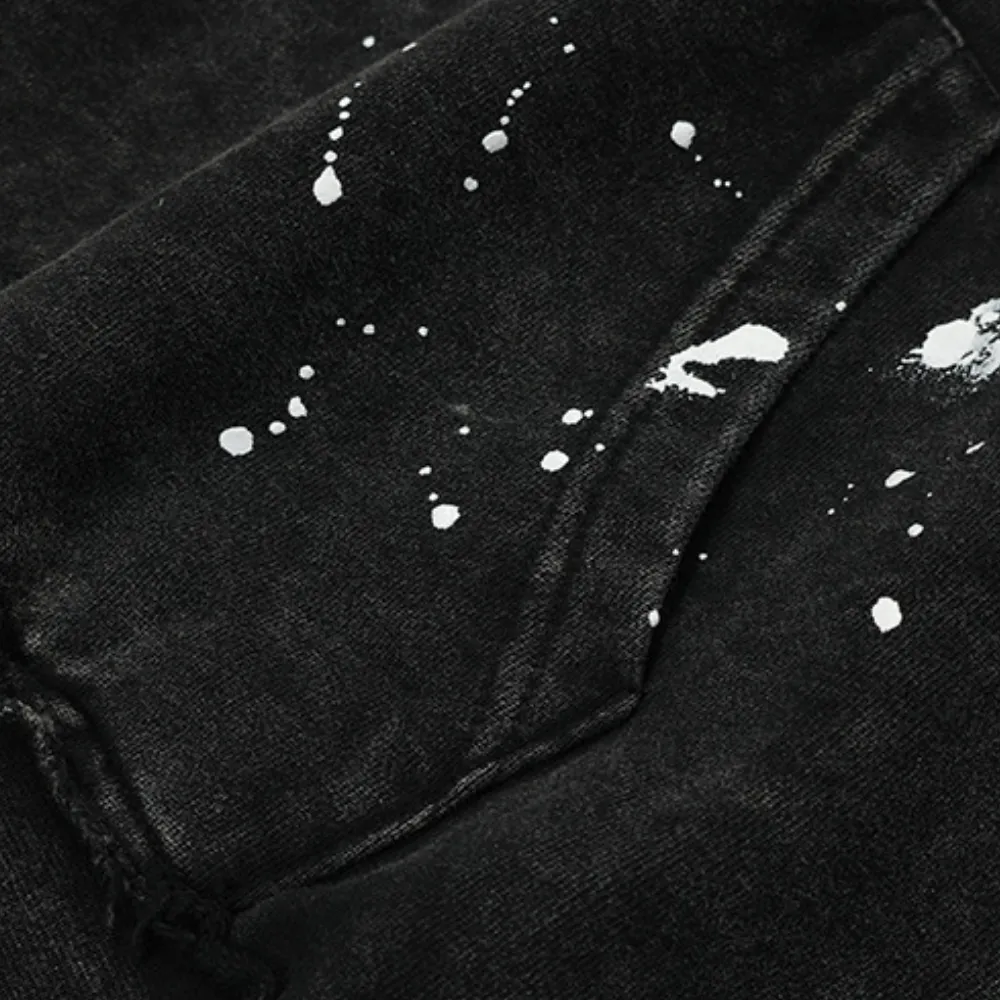 Splicing Ink Splash Hoodie