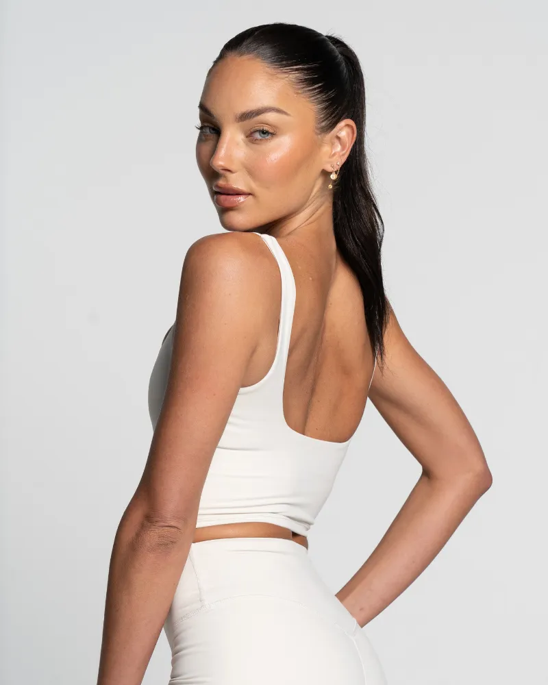Square Neck Tank - Off-White