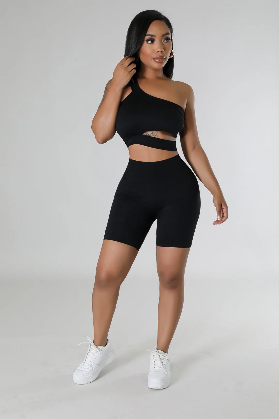 ST3541P-Seamless S/L Top & Shorts Set(2PCS)
