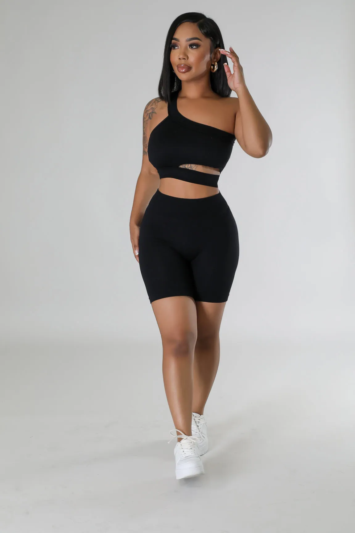 ST3541P-Seamless S/L Top & Shorts Set(2PCS)