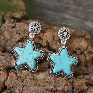 Starlit Trails Turquoise Drop Earrings