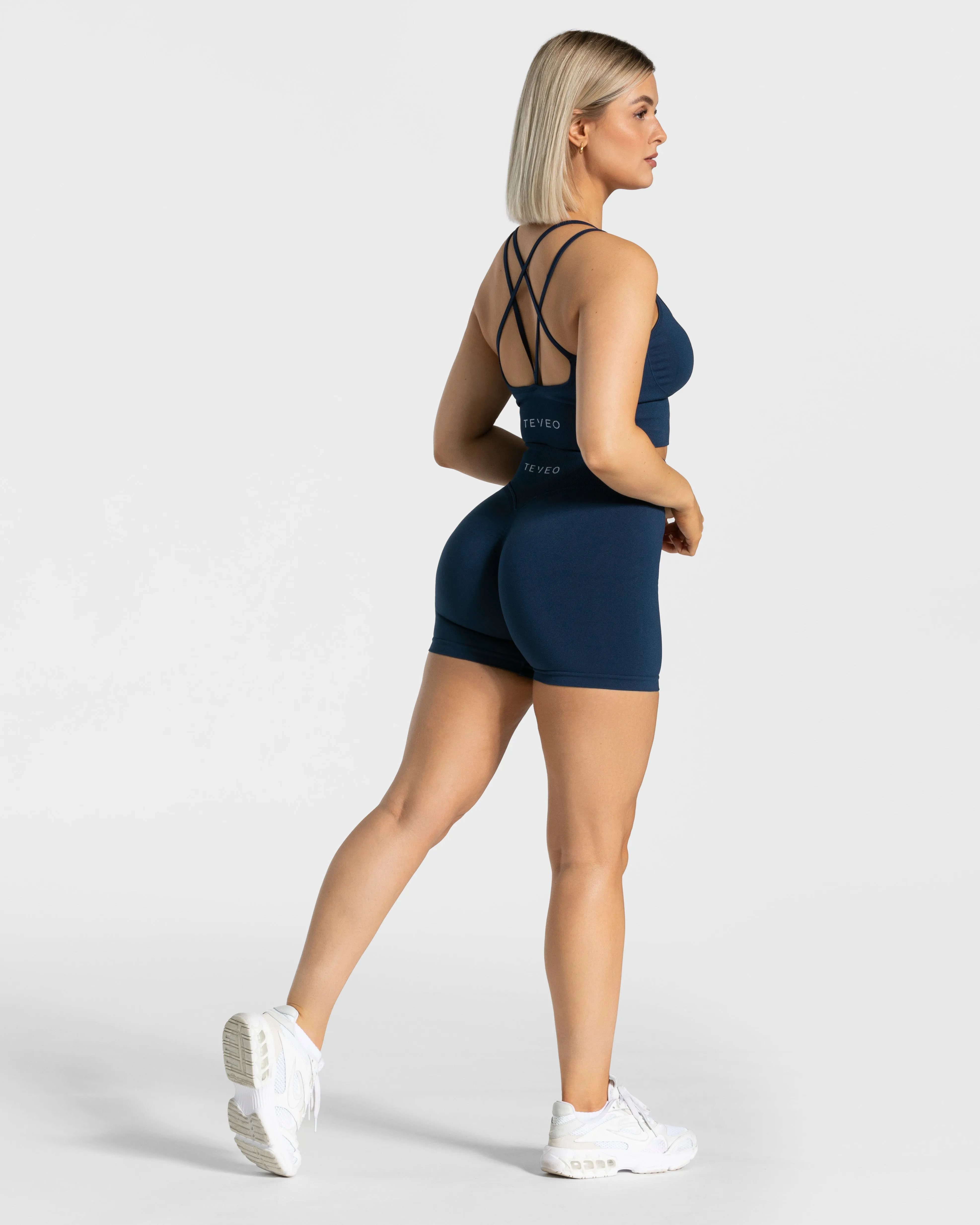 Statement Scrunch Short "Dunkelblau"