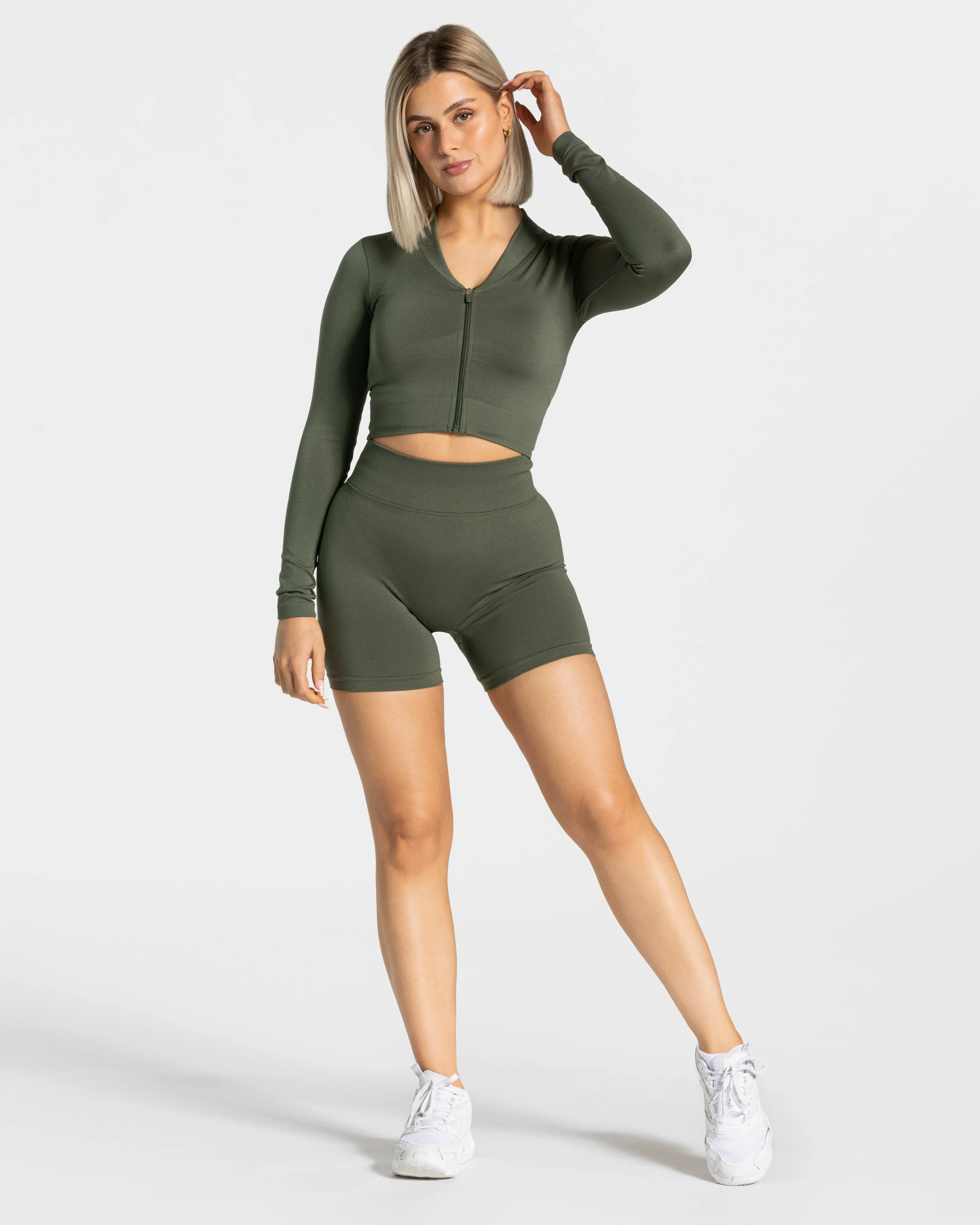 Statement Scrunch Short "Khaki"