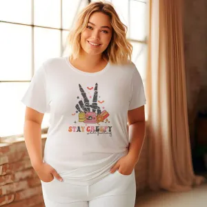 Stay Creepy While Quilting White T-Shirt