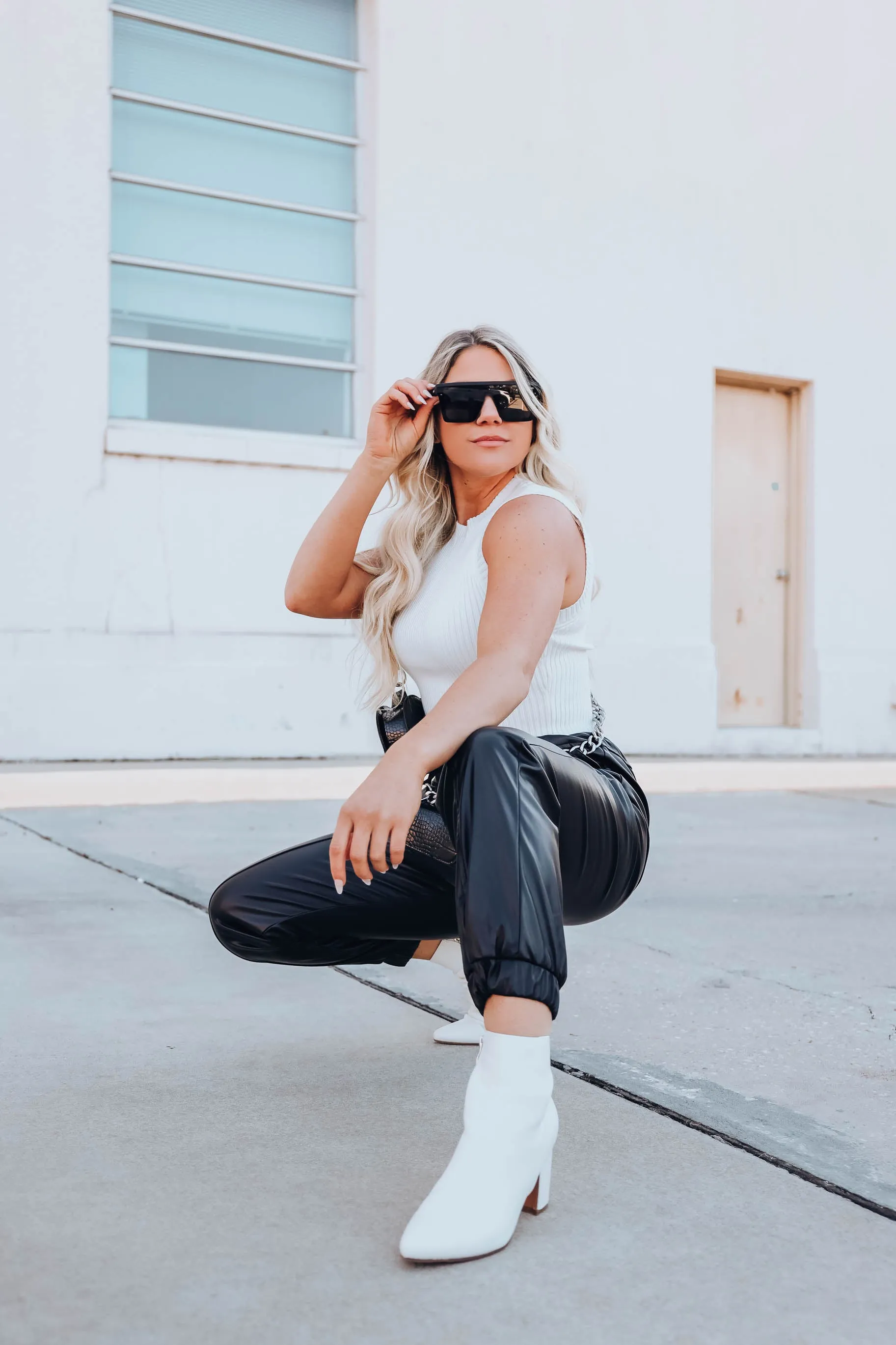 Staying On Trend Cropped Tank - White