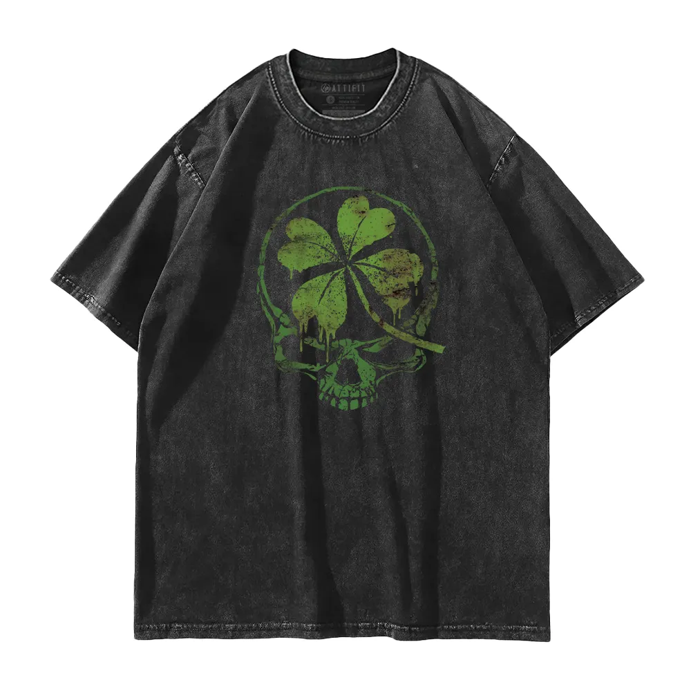 St.Patrick's Lucky Skull Washed T-Shirt