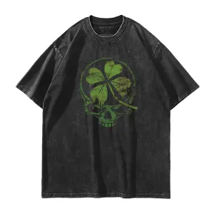 St.Patrick's Lucky Skull Washed T-Shirt