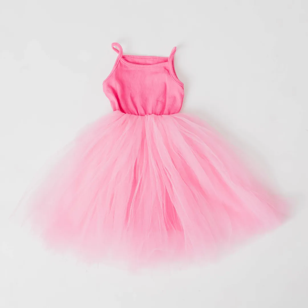 Strappy Tulle Tutu Dress - Princess Pink