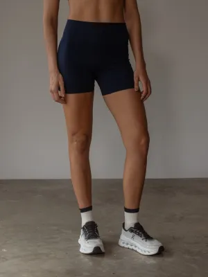 STRIPE SEAMLESS MINI SHORT   - CORE BLUE