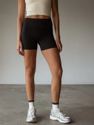 STRIPE SEAMLESS MINI SHORT   - SHADOW