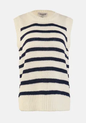 Striped Sleeveless Sweater
