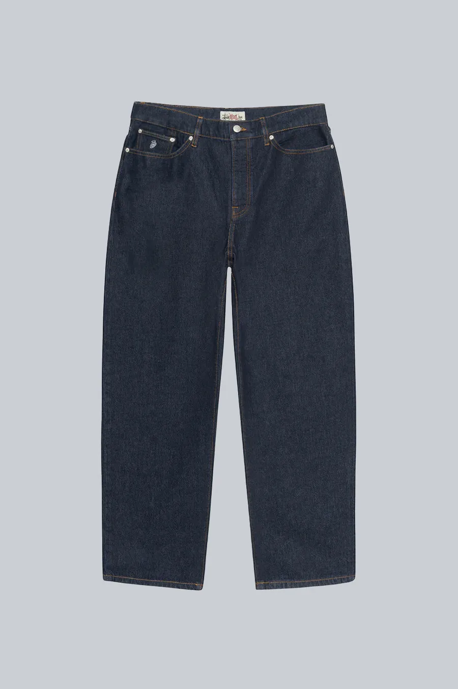 STUSSY BIG OL JEANS DENIM RINSED INDIGO