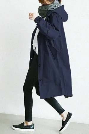 Stylish oversized raincoat for city living