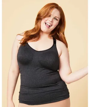 Sugar Candy Fuller Bust Seamless F-HH Cup Lounge Tank - Charcoal