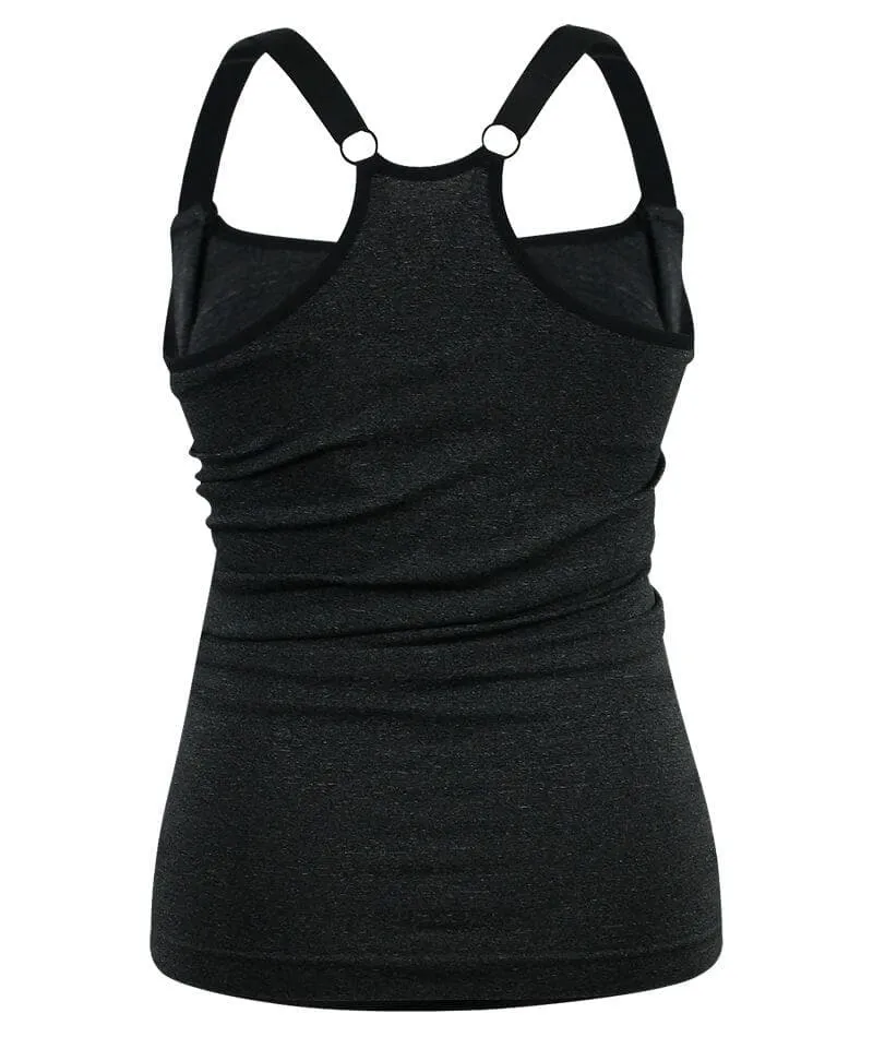 Sugar Candy Fuller Bust Seamless F-HH Cup Nursing Tank - Charcoal